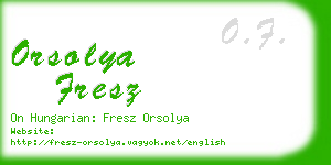 orsolya fresz business card